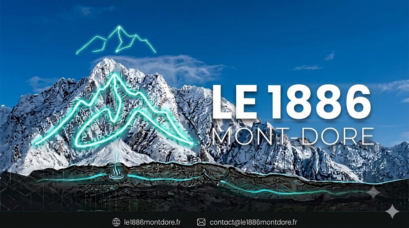 Logo Le 1886 Mont-Dore, version claire